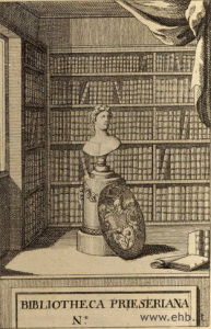 Exlibris della biblioteca Prieser